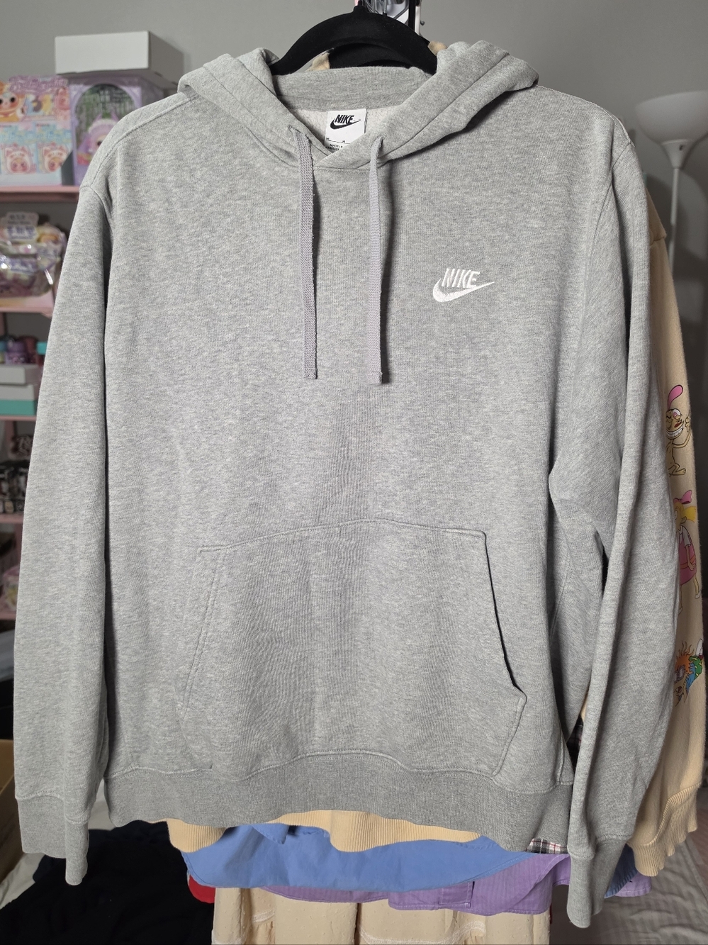 Nike Sportswear Club Fleece Pullover Hoodie Gray Medium